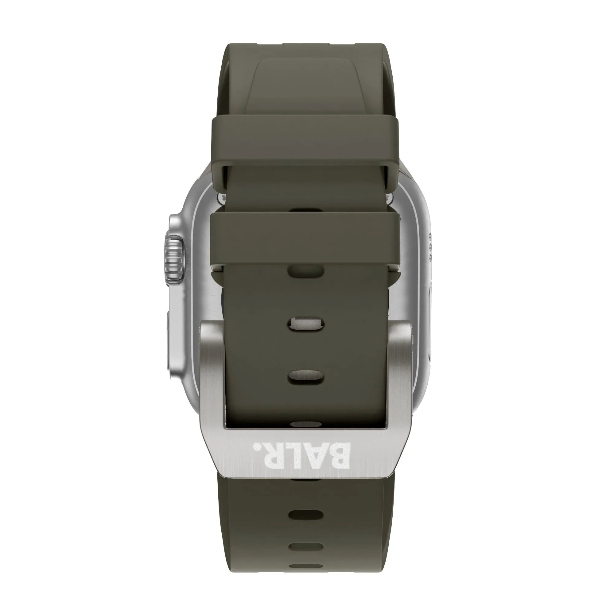 BALR. Bracelet silicone Apple Watch Ultra Liquid (marron/titane)