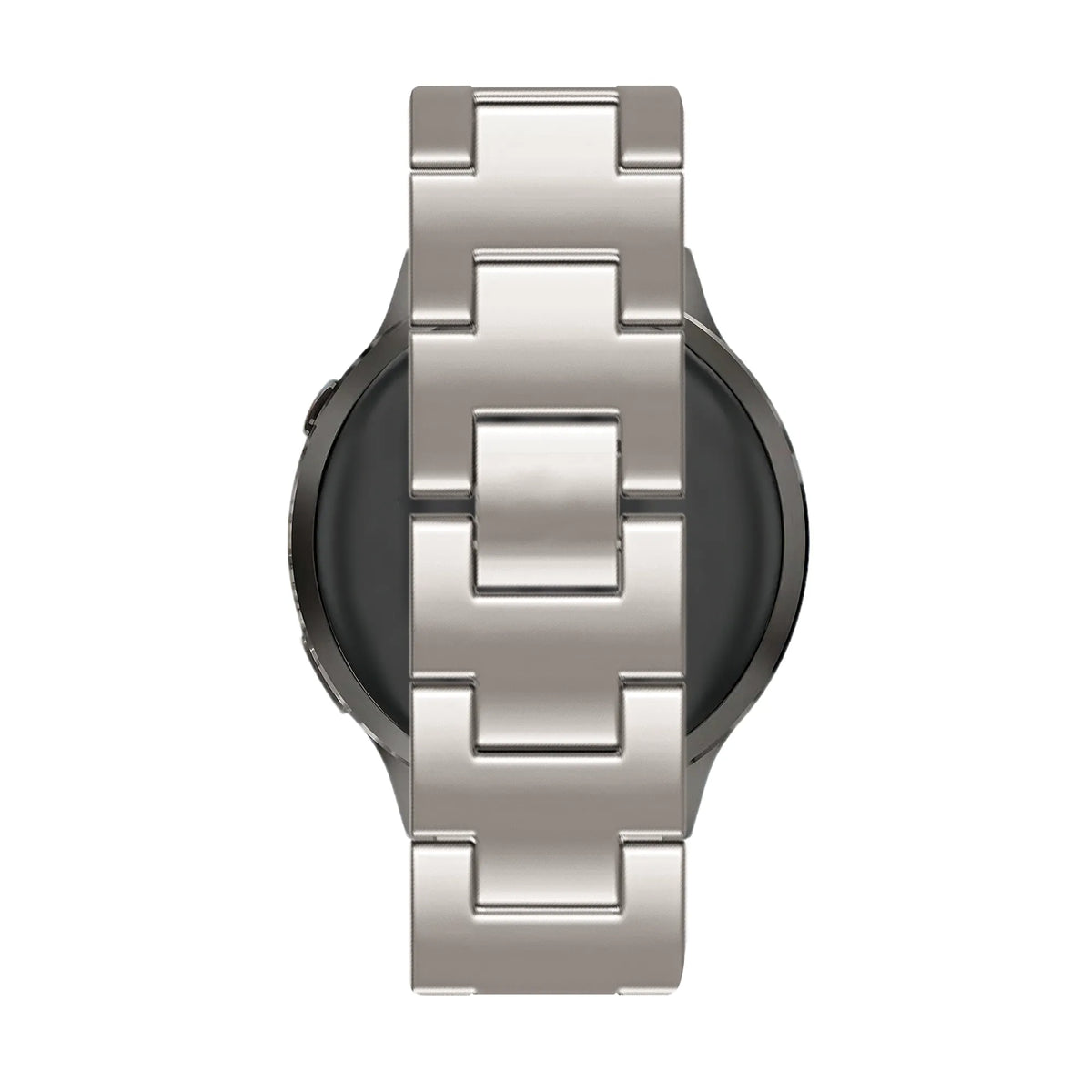 Metal Strap 'Chains', starlight, on a watch, direct rear view