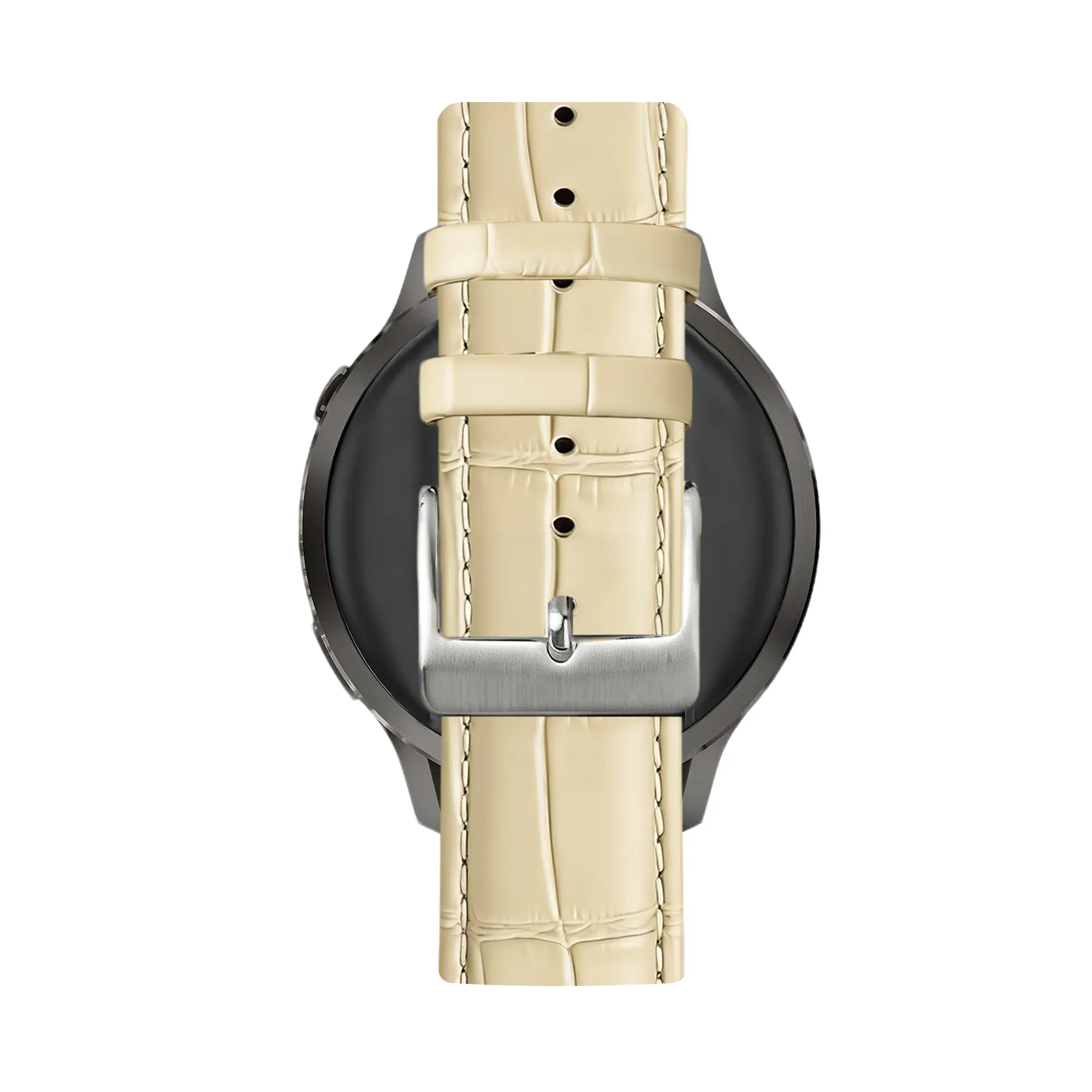 Bandz Bracelet cuir effet crocodile Garmin Vivomove HR (beige)
