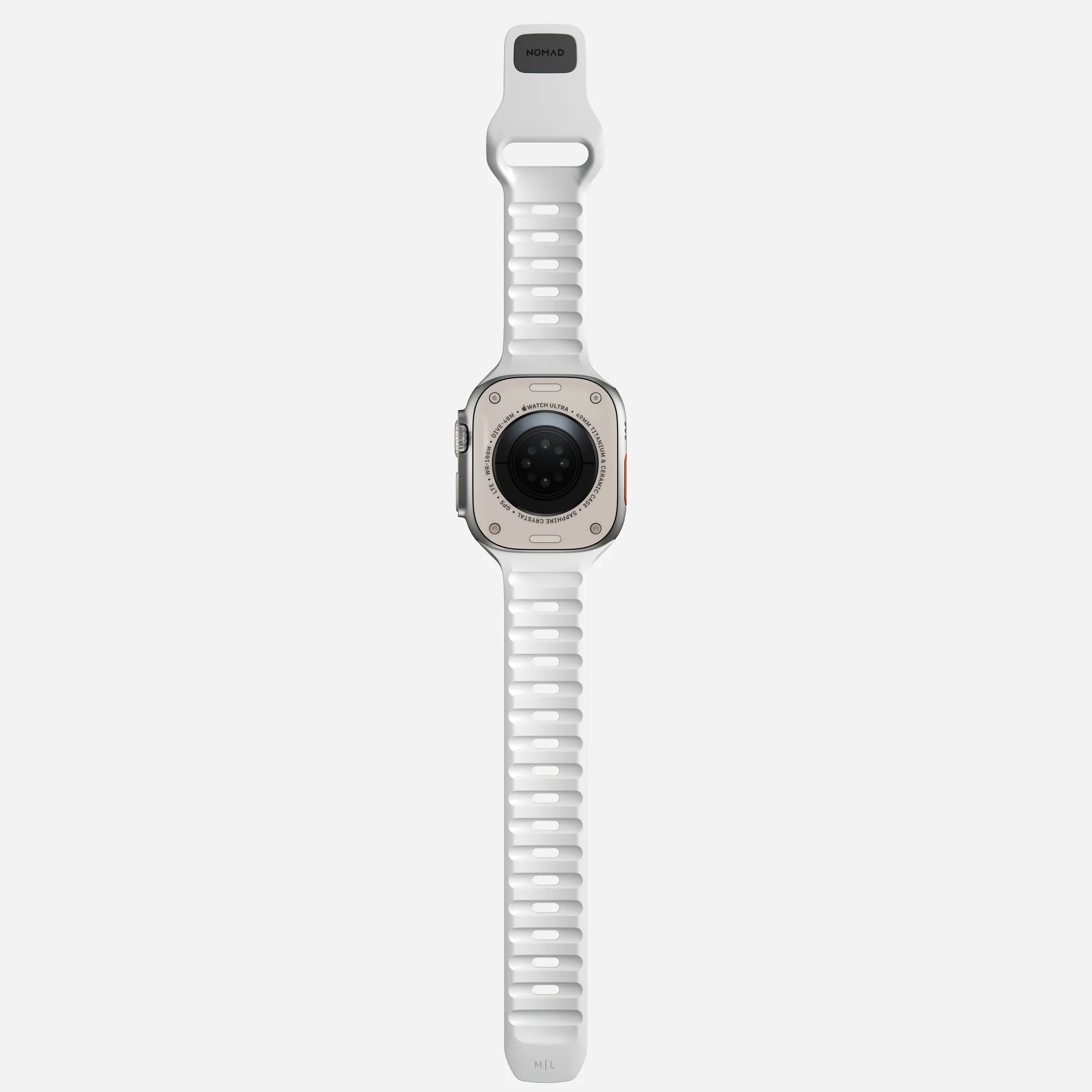 Nomad Bracelet silicone sport Apple Watch (blanc)