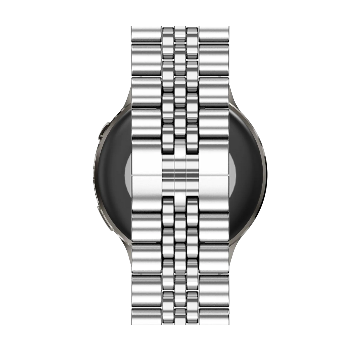 Steel Strap 'Jubilee', silver, on a watch, direct rear view