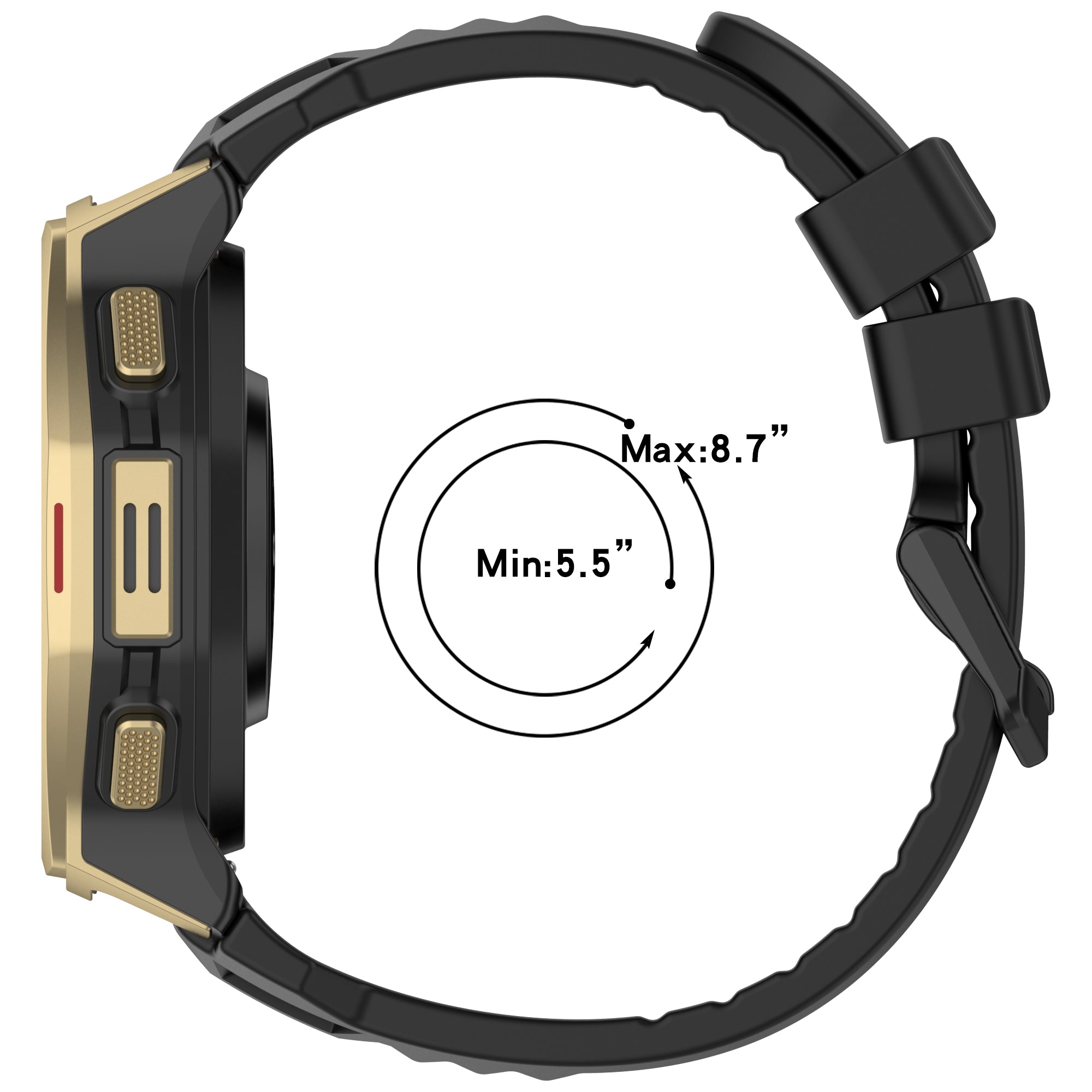 Amazfit T-Rex 3 Pro - 44mm Silicone Strap (Black)