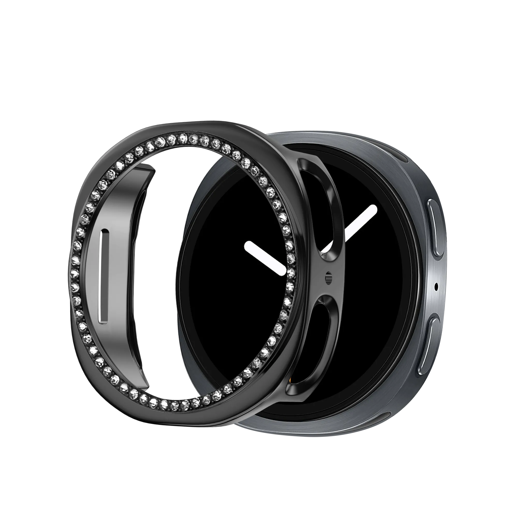 Bandz Coque PC Diamante Samsung Galaxy Watch 8 -40mm / 9 - 40mm (noir)