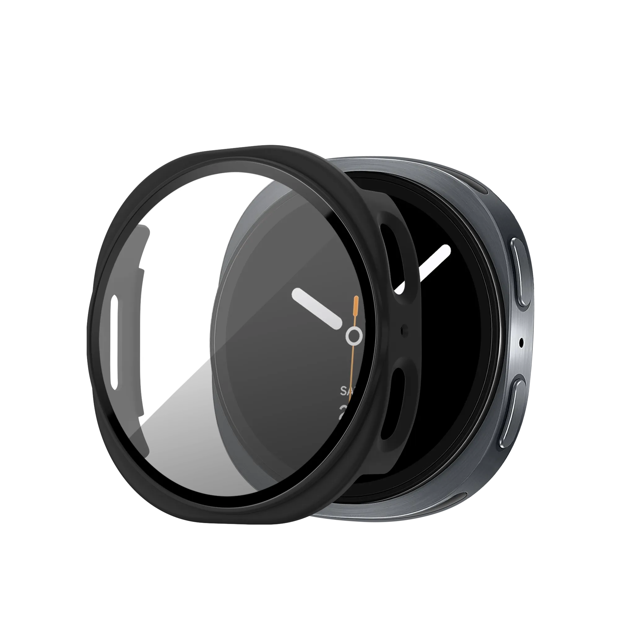 Bandz Coque PC avec verre Samsung Galaxy Watch 8 / 9 - 44mm (noir)
