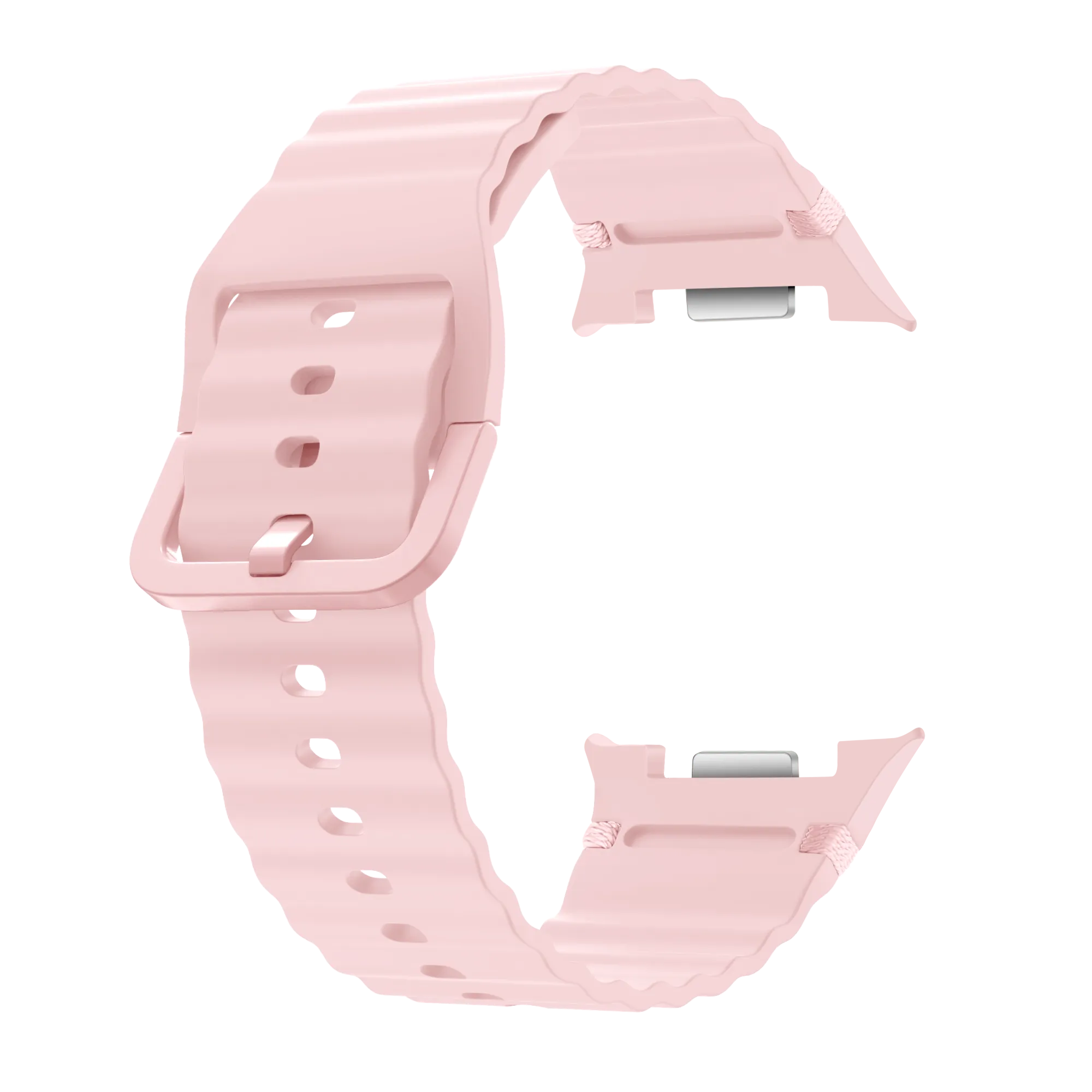 Bracelet silicone ondulé Samsung Galaxy Watch 9 - 44mm (rose)