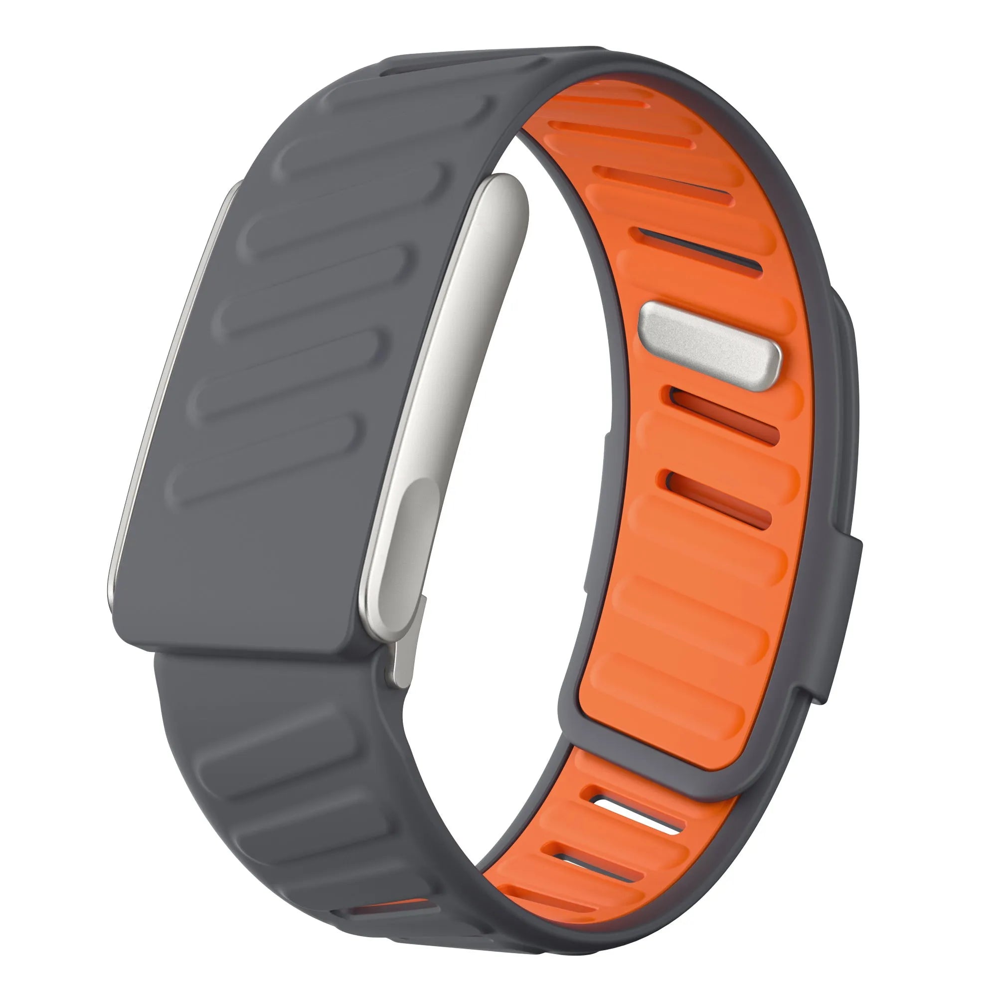 Bracelet sport compatible avec Whoop MG (gris foncé/orange)