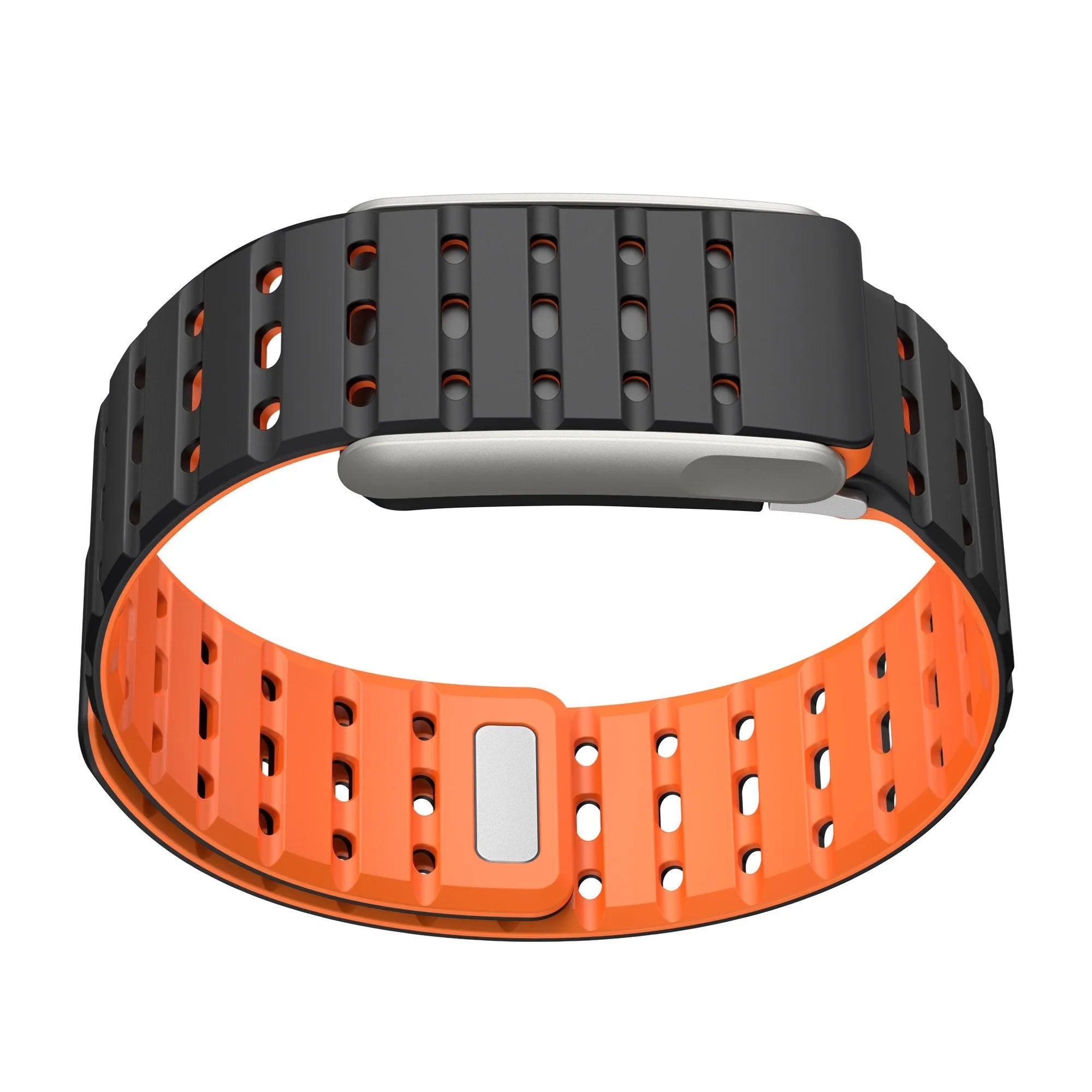 Bracelet silicone magnétique compatible avec Whoop MG (noir/orange)