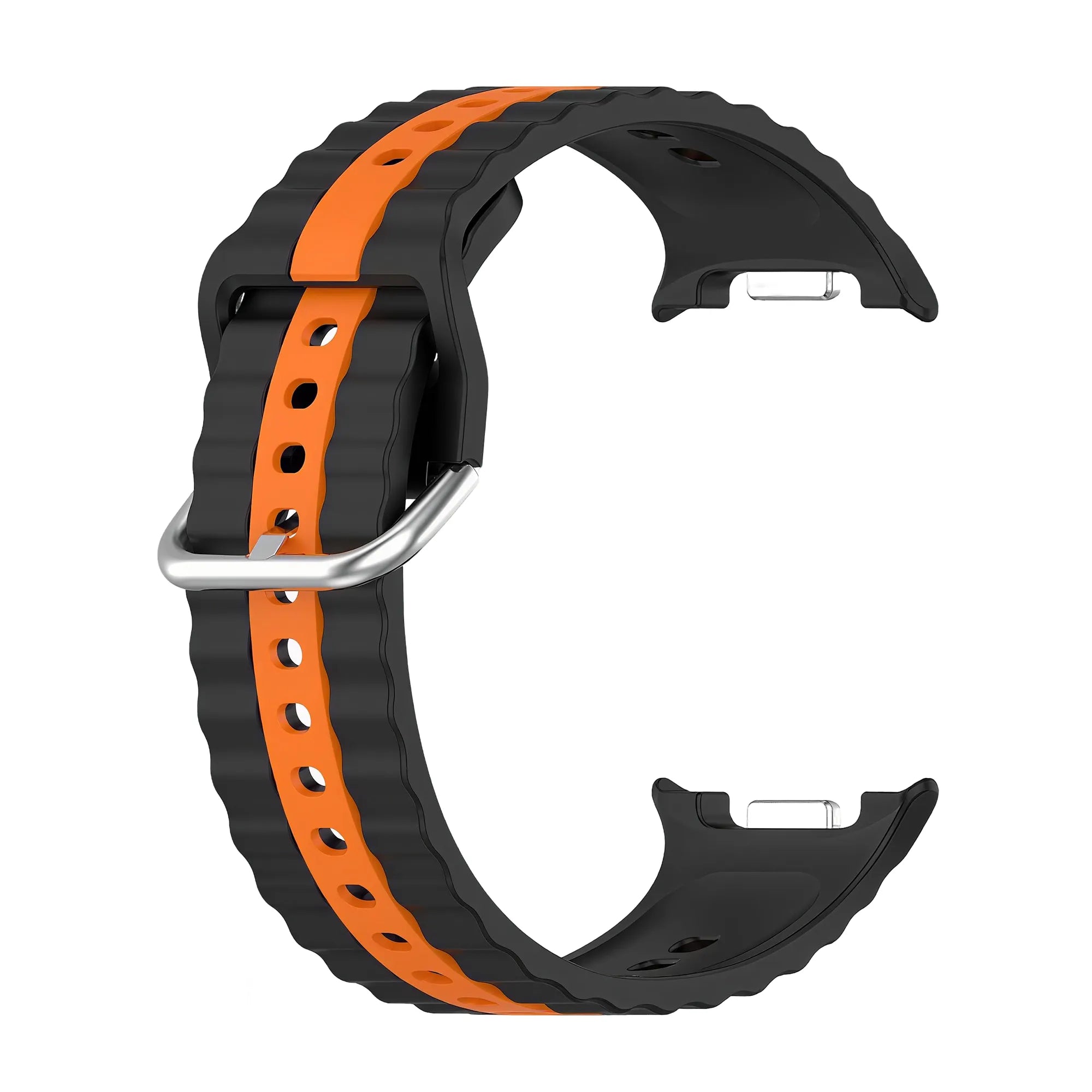 Samsung Galaxy Watch 9 - 40mm Dual Sport Strap (Black/Orange)