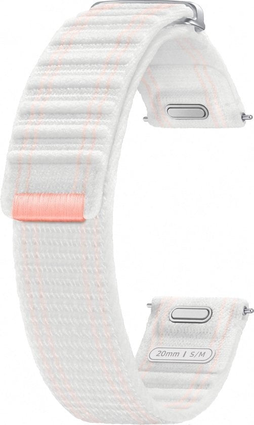 Nylon Fabric Strap, white, without a watch, 3/4 front view