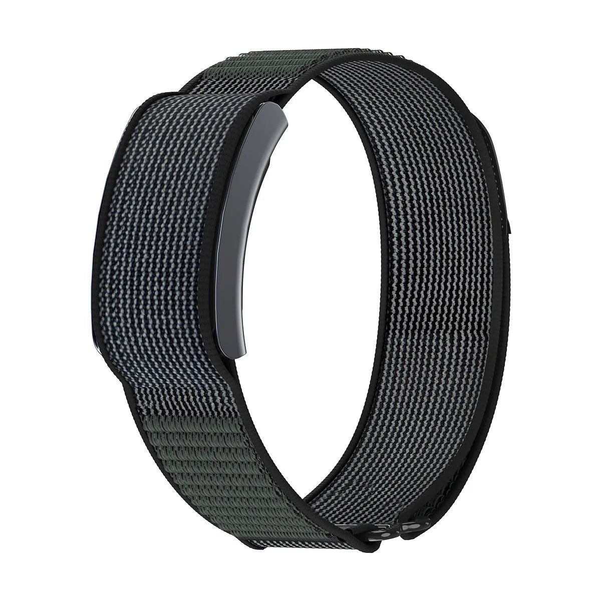 Nylon Strap, black/grey, without a watch, 3/4 front view