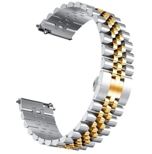 Jubilee Steel Strap, silver/gold, without a watch, 3/4 front view