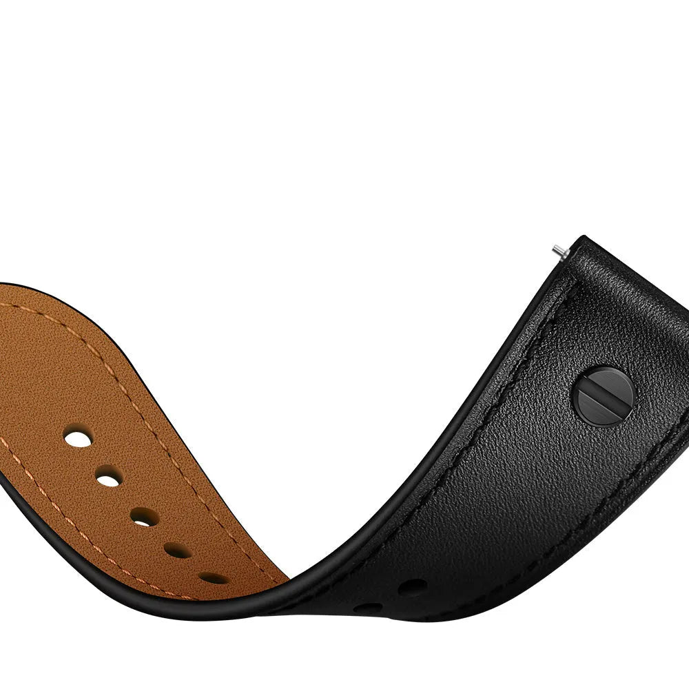 Bracelet cuir avec vis Amazfit Bip U Pro (noir)