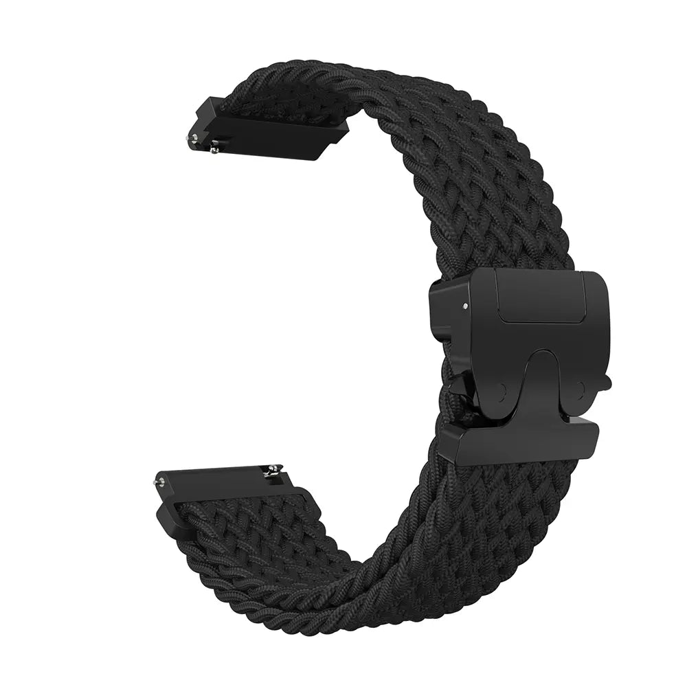 Bracelet tressé boucle en P Garmin Forerunner 70 (noir)