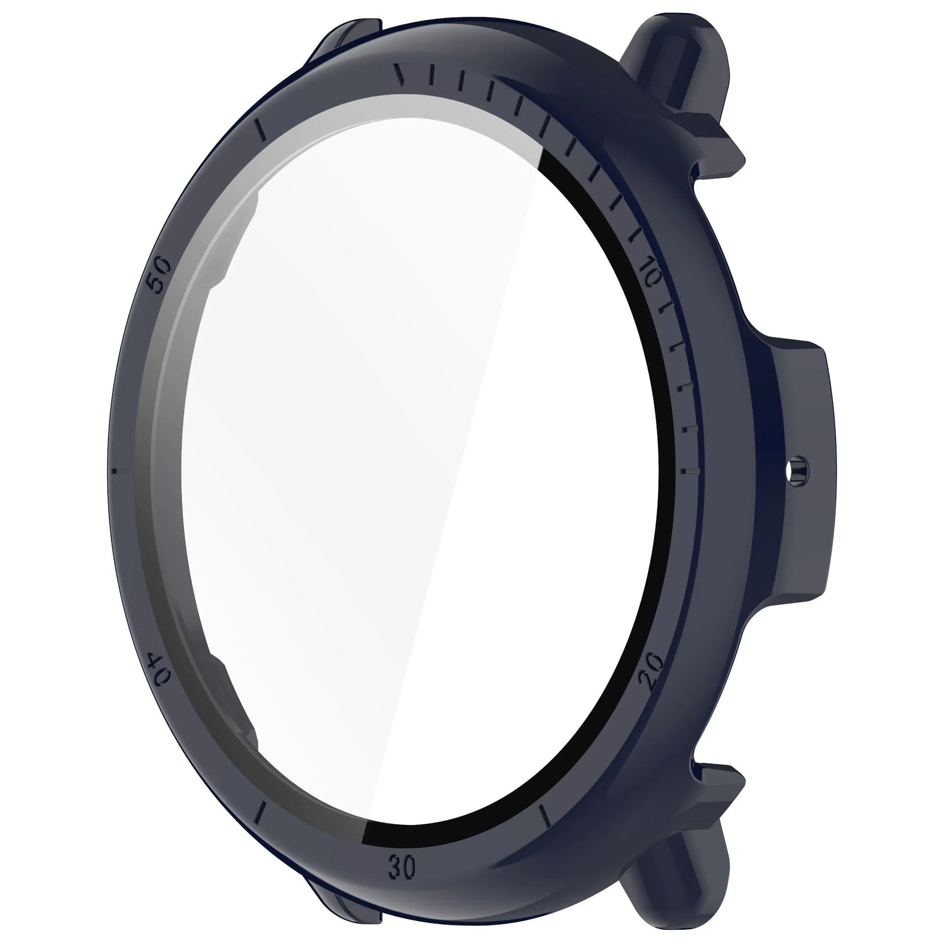 Coque rigide avec verre Amazfit Active 2 (bleu foncé)