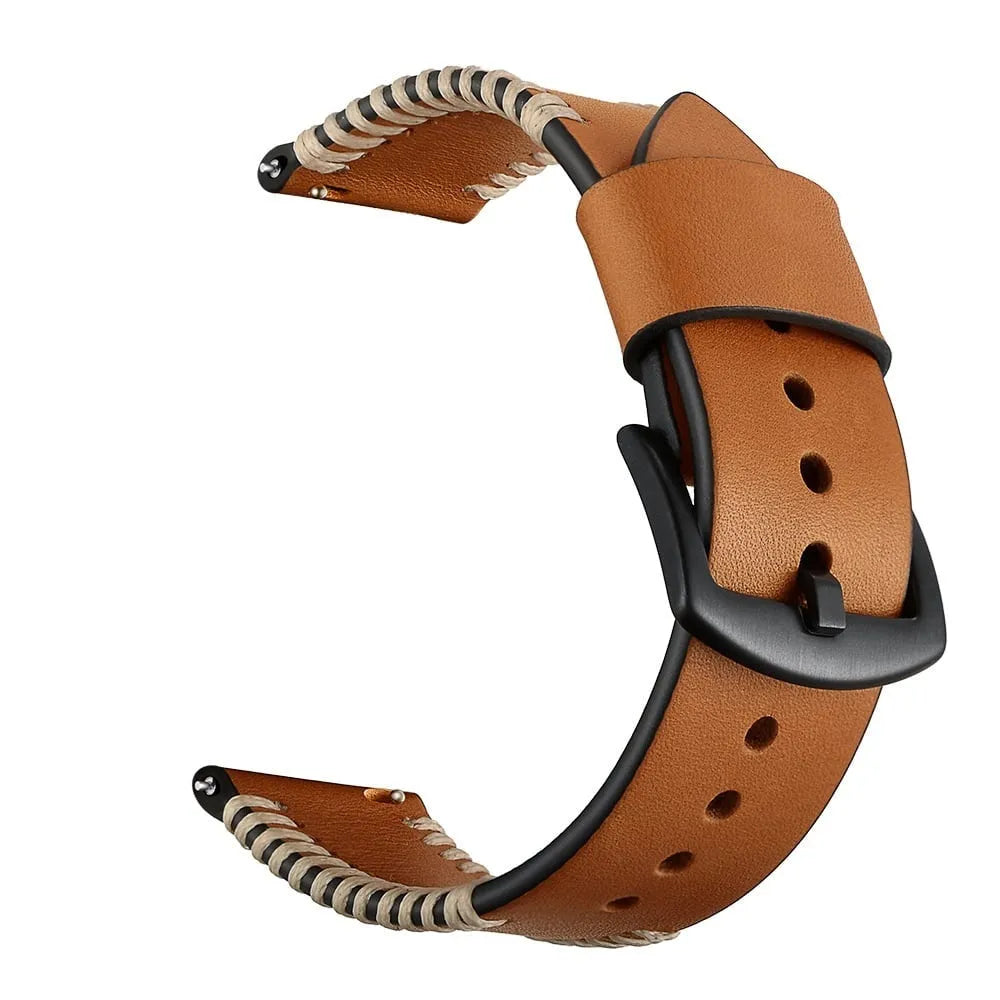 Fossil Gen 5 Stitched Leather Strap (Brown)