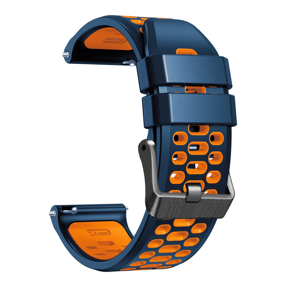 Universal 24mm Sport Buckle Strap (Blue/Orange)