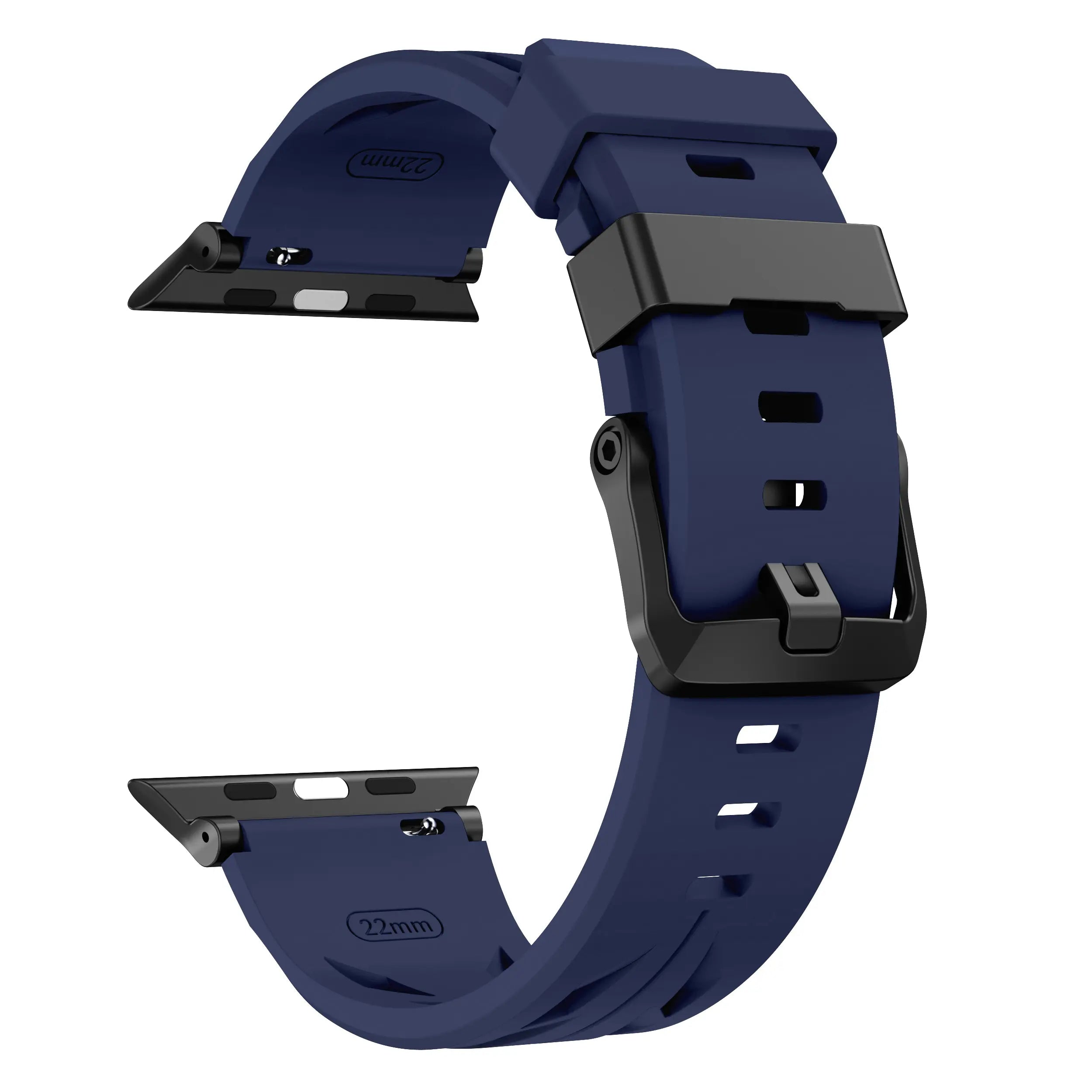 Bracelet silicone race Apple Watch (bleu foncé)