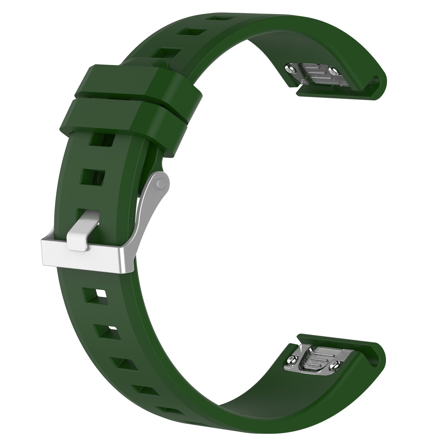 Garmin Fenix 7s Glossy Silicone Strap (Army Green)