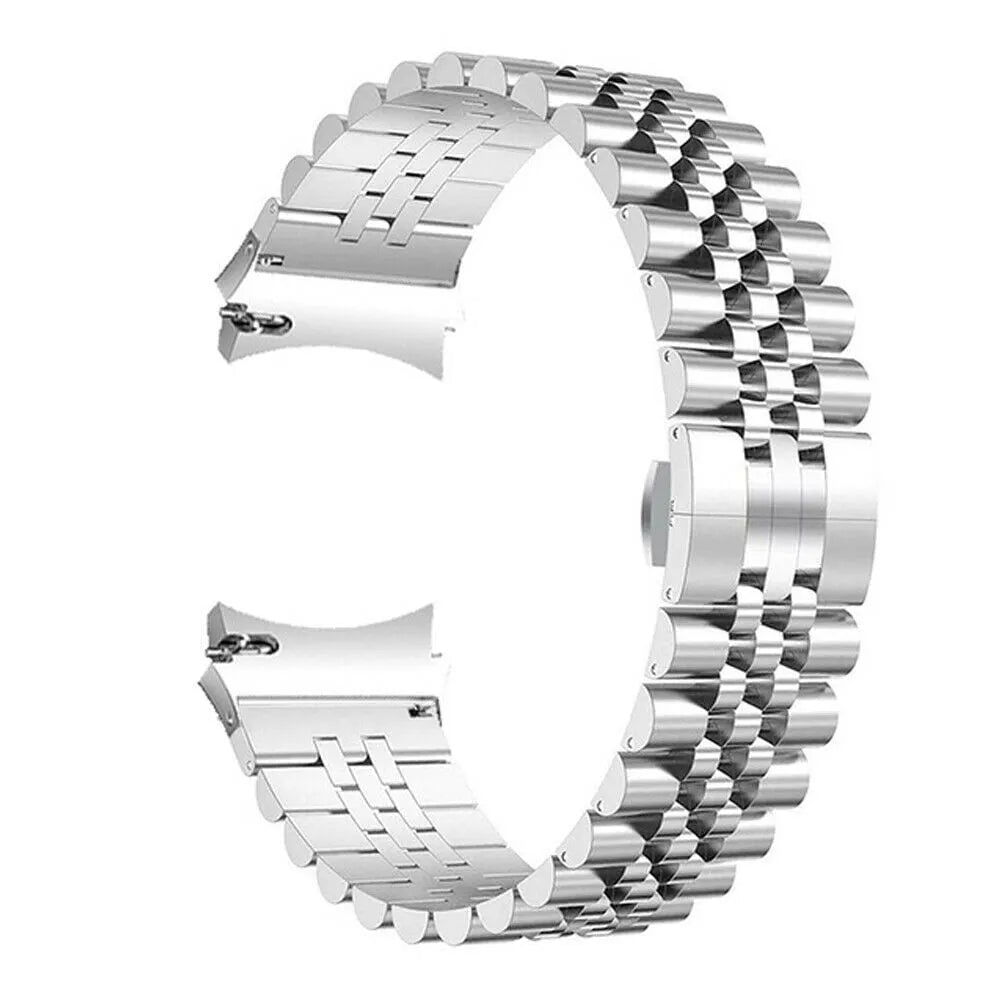 Jubilee Steel Strap, silver, without a watch, 3/4 front view