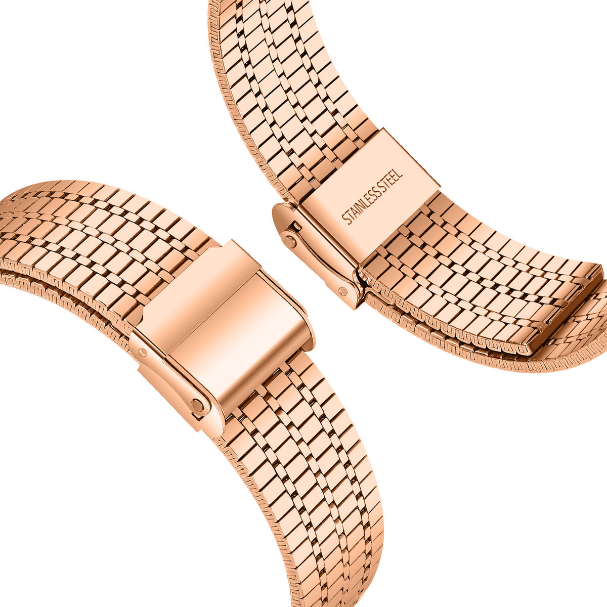 Fine Steel Strap, rose gold, without a watch, 3/4 front view