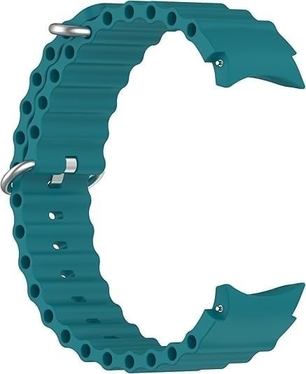 Silicone Ocean Strap, dark green, without a watch, 3/4 front view