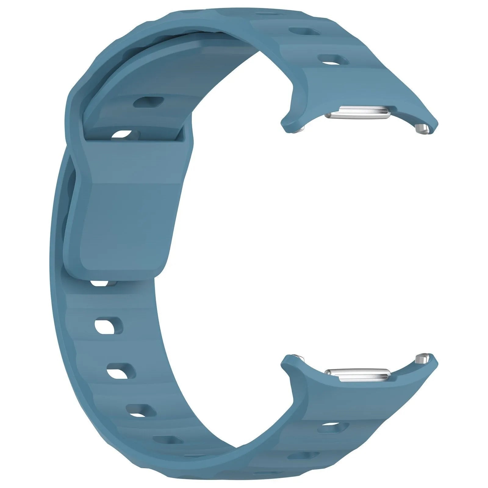 Outdoor Silicone Strap, grey-blue, without a watch, 3/4 front view