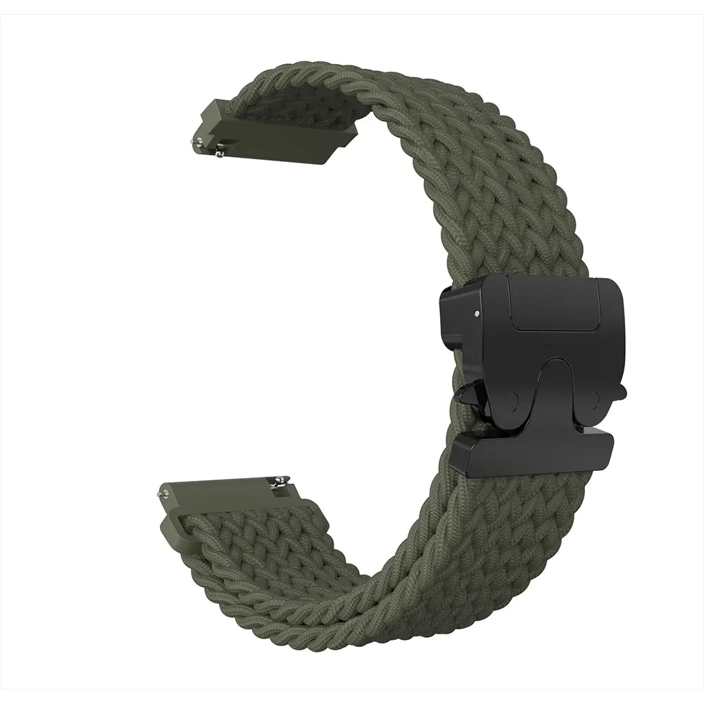 Bracelet tressé boucle en P Garmin Forerunner 70 (vert)