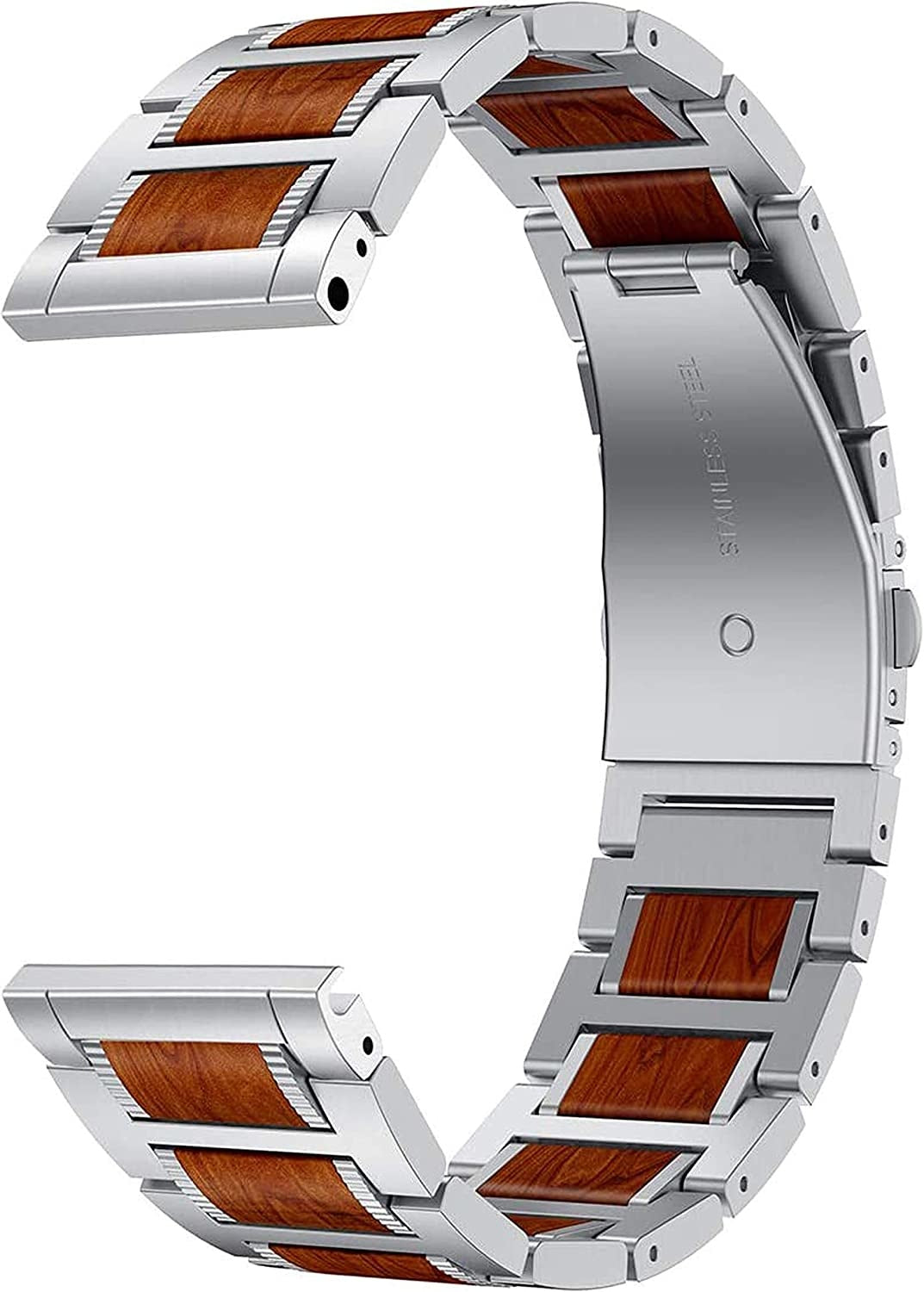 Bracelet bois/acier Xiaomi Watch 2 Pro (argent)