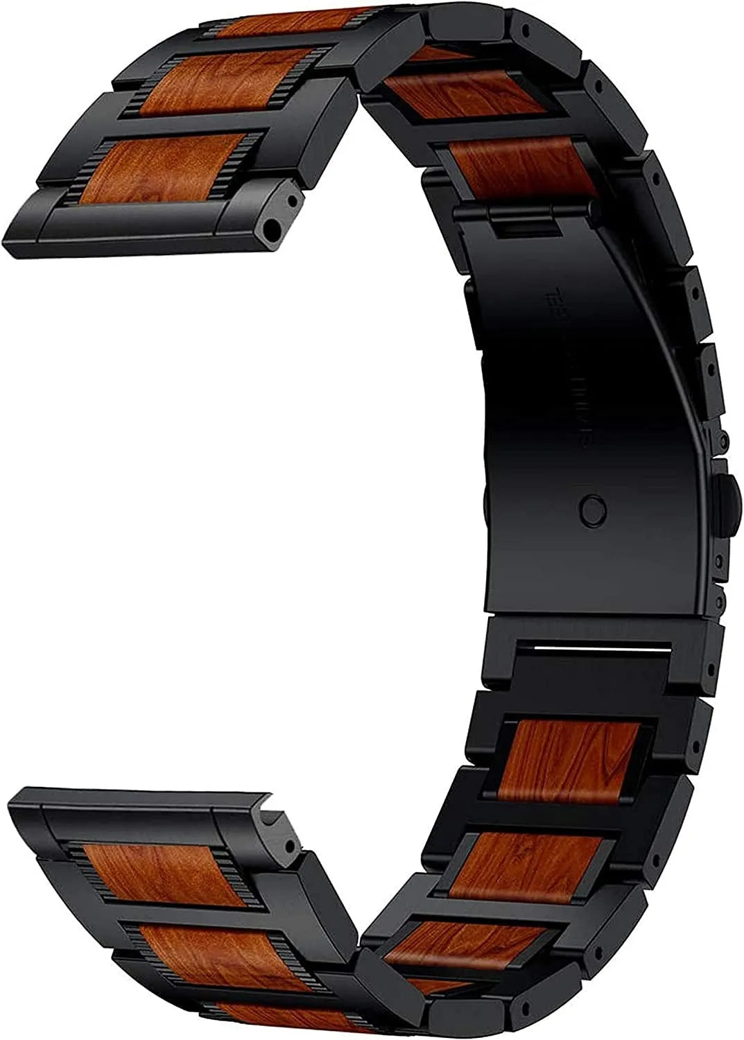 Bracelet bois/acier OnePlus Watch 4 - 47mm (noir)