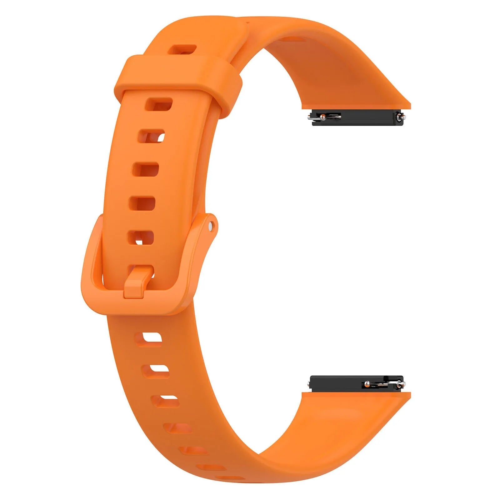 Silicone Strap, orange, without a watch, 3/4 front view
