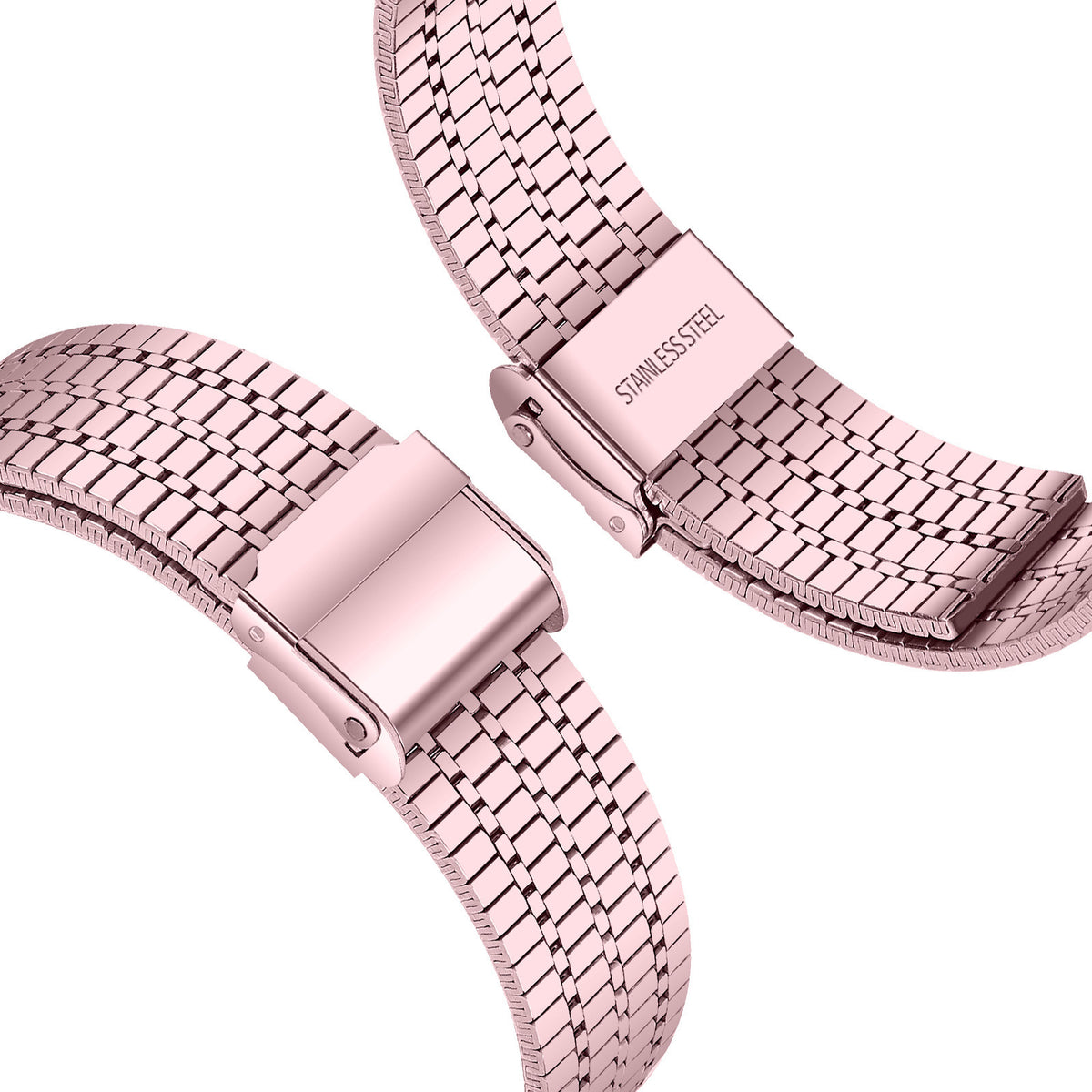 Fine Steel Strap, pink, without a watch, 3/4 front view