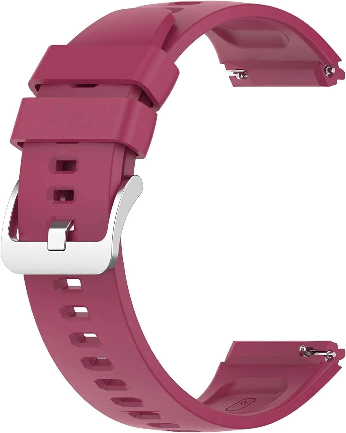Silicone Strap, burgundy, without a watch, 3/4 front view
