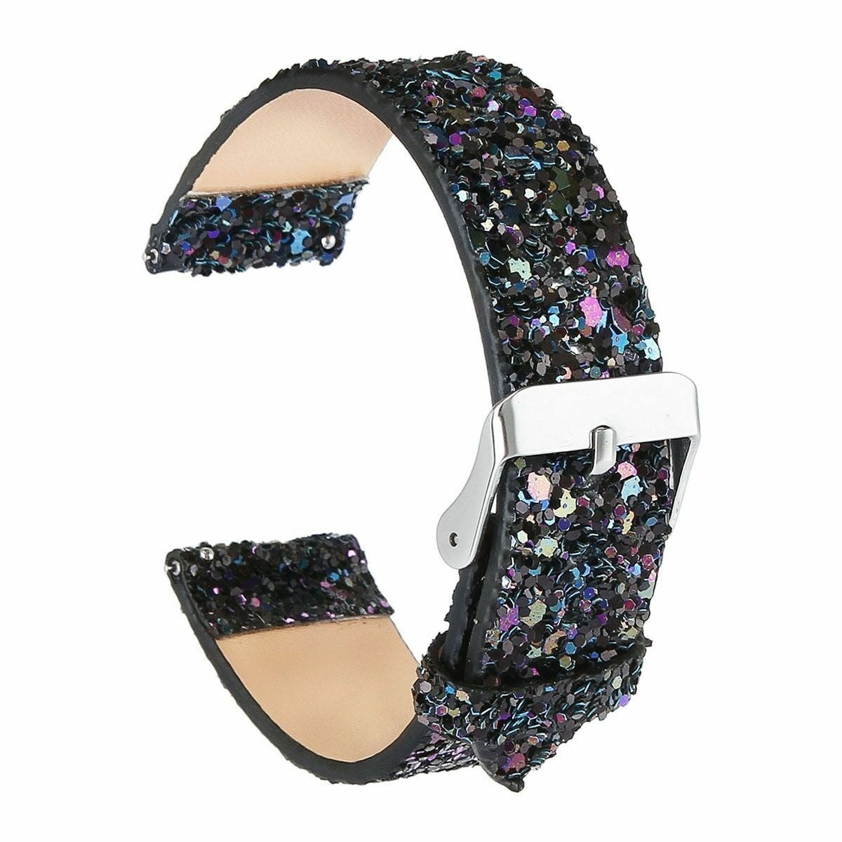 Bracelet cuir brillante Amazfit Active 2 (noir)
