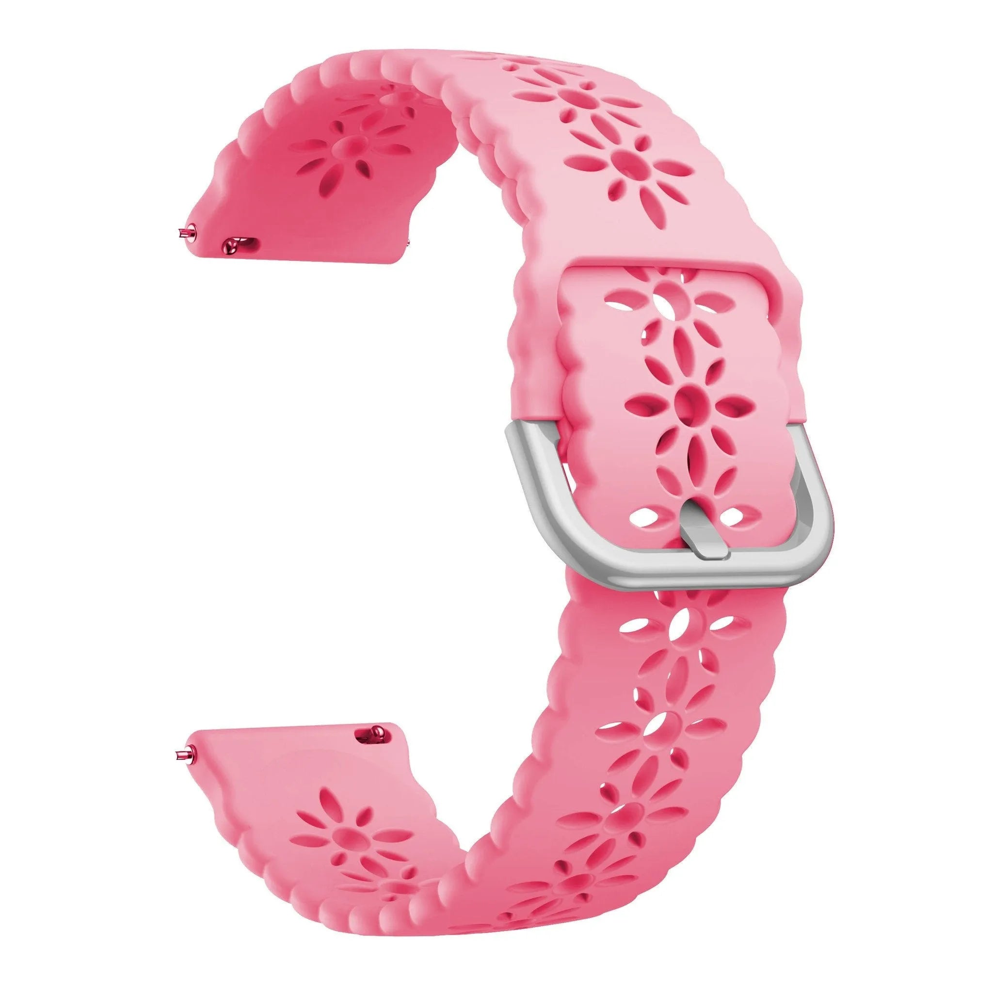 Bracelet de silicone avec relief Amazfit Bip 3 (Pro) (rose brillante)