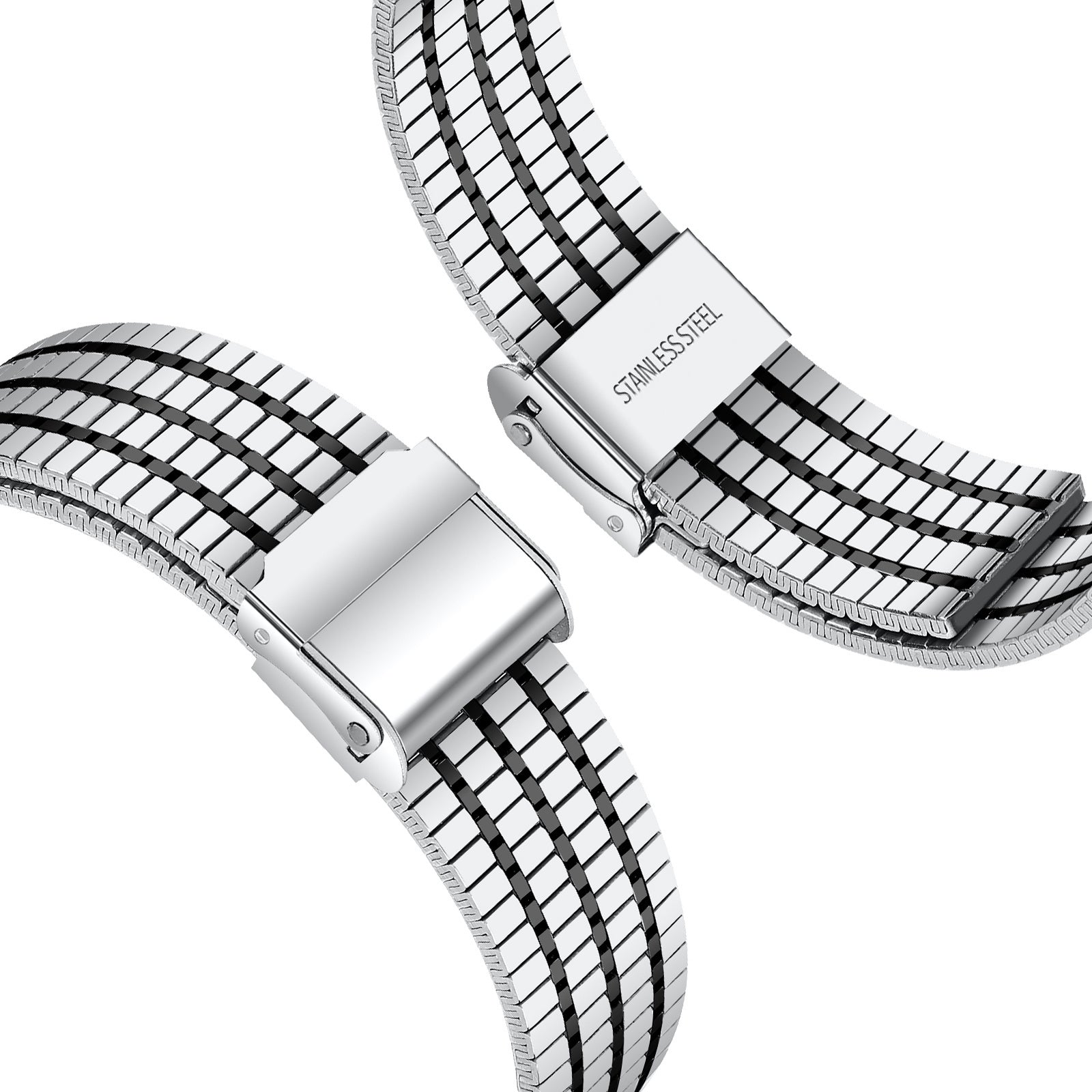 Bracelet acier fine Xiaomi Watch 2 Pro (argent/noir)
