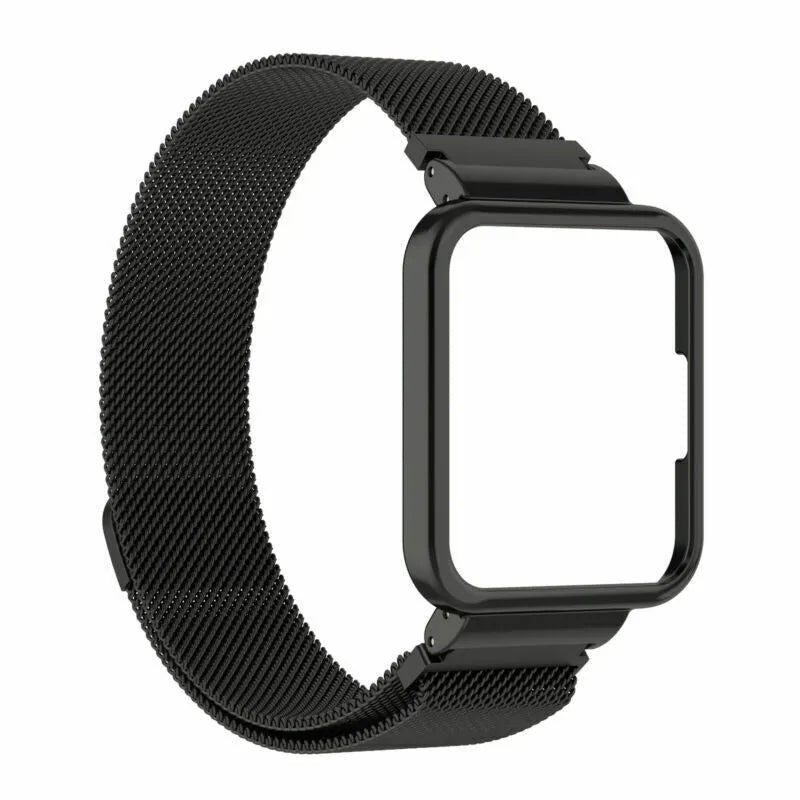 Milanese Strap, black, without a watch, 3/4 front view