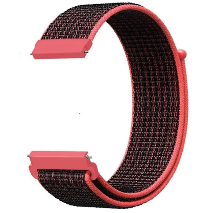 Bracelet nylon Suunto Nautic S (noir/corail)