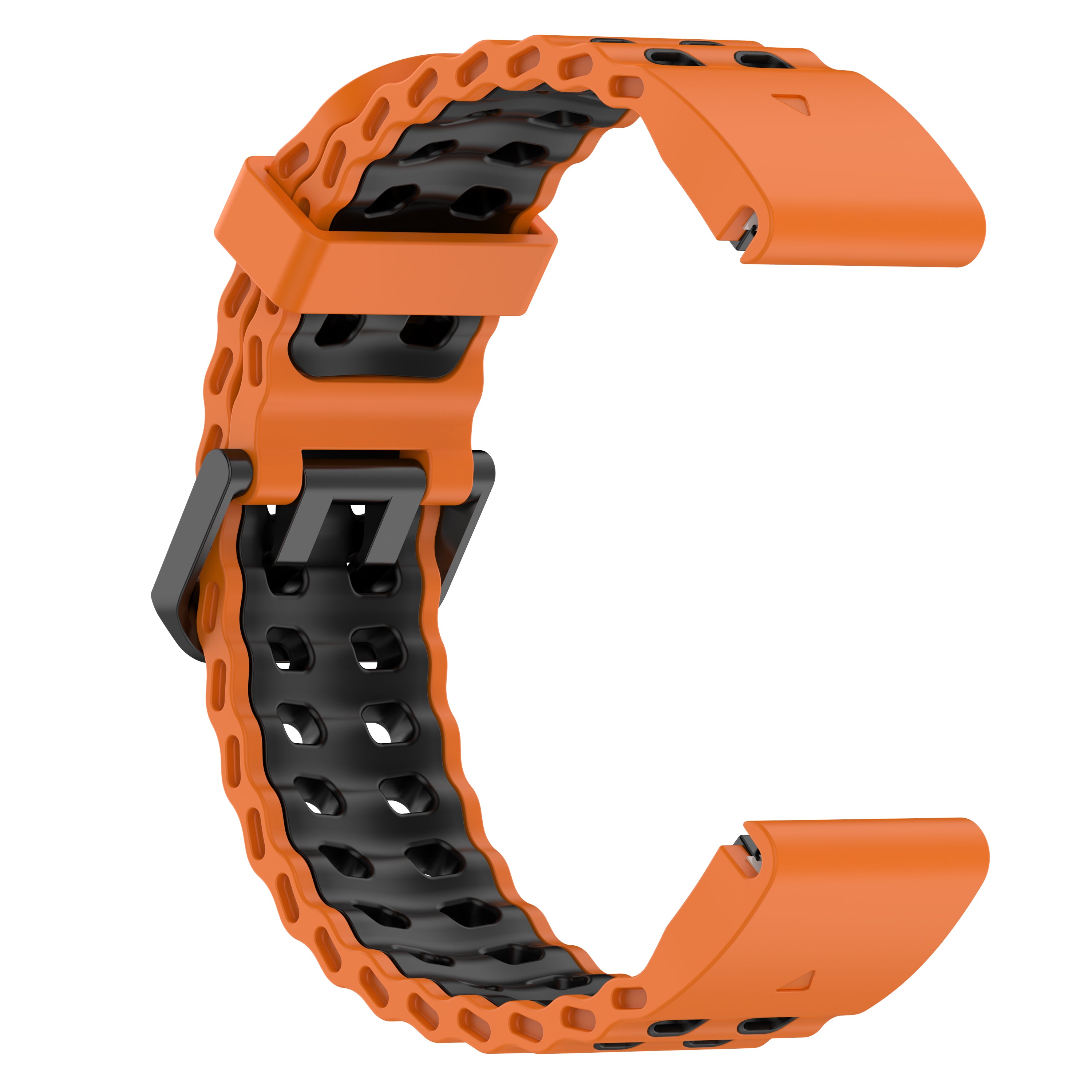 Bracelet sport ondulé Amazfit T-Rex Ultra 2 (orange/noir)