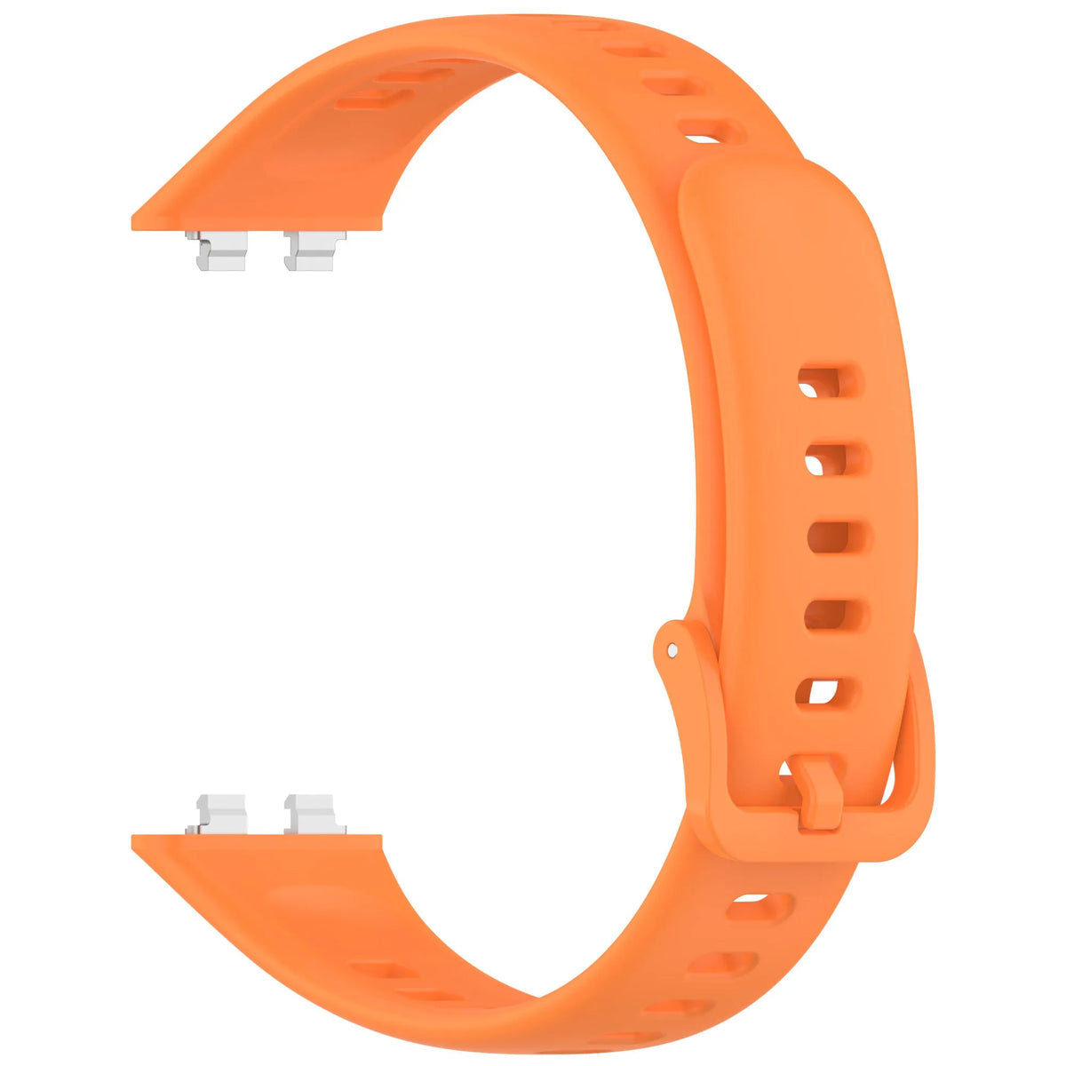 Silicone Strap, orange, without a watch, 3/4 front view
