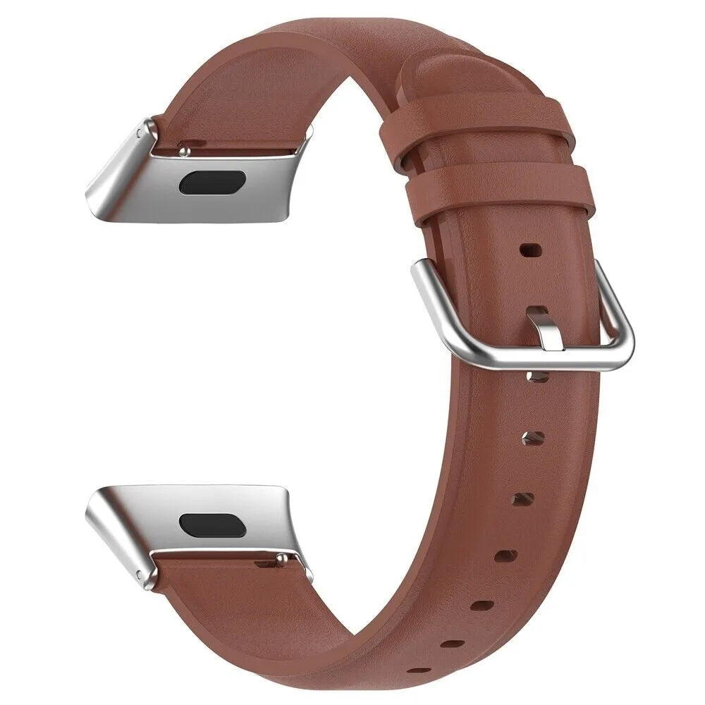 Silicone Leather Strap, brown, without a watch, 3/4 front view