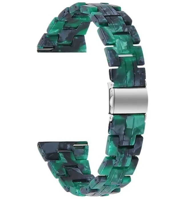 Metal Resin Strap, green, without a watch, 3/4 front view