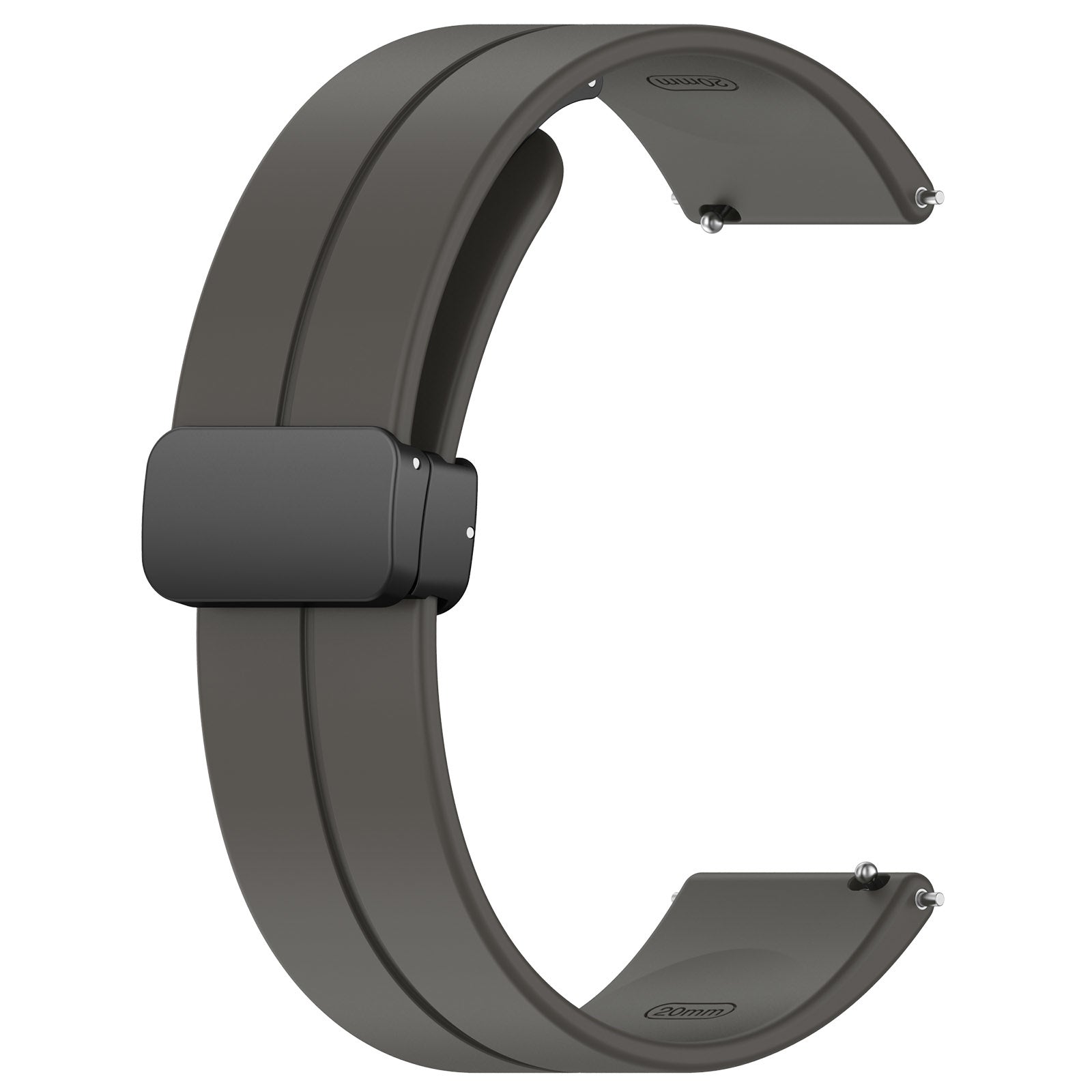 Withings Steel HR - 40mm D-Buckle Silicone Strap (Dark Grey)