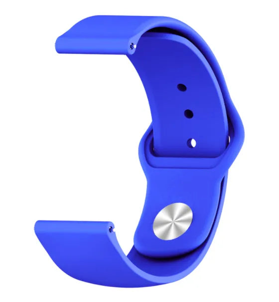 Silicone Sport Strap, blue, without a watch, 3/4 front view