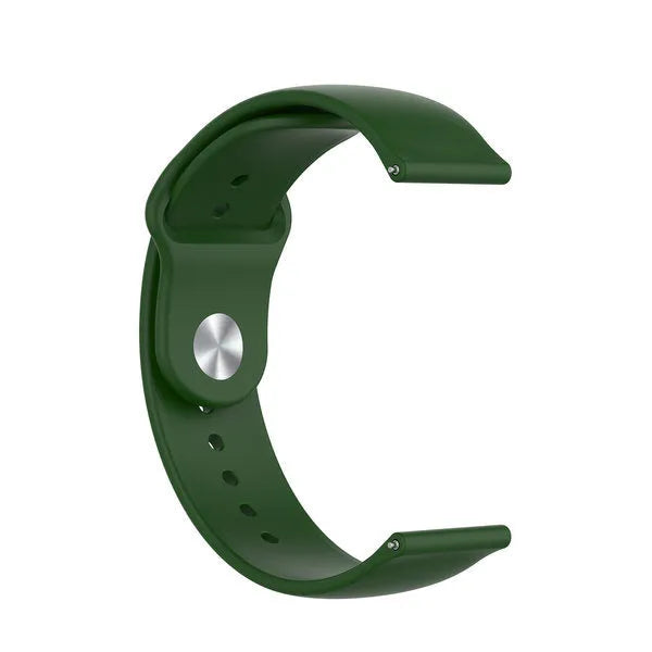 Silicone Sport Strap, army green, without a watch, 3/4 front view