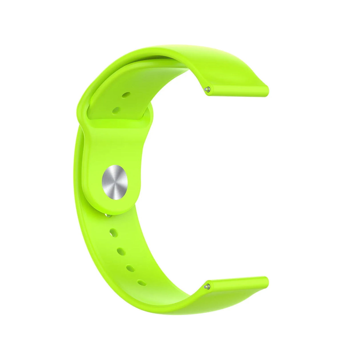 Silicone Sport Strap, lime, without a watch, 3/4 front view