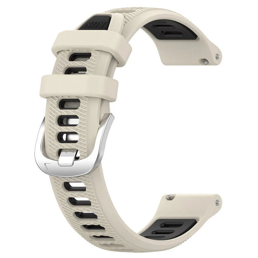 Bracelet sport á boucle Garmin Vivoactive 6 (beige/noir)