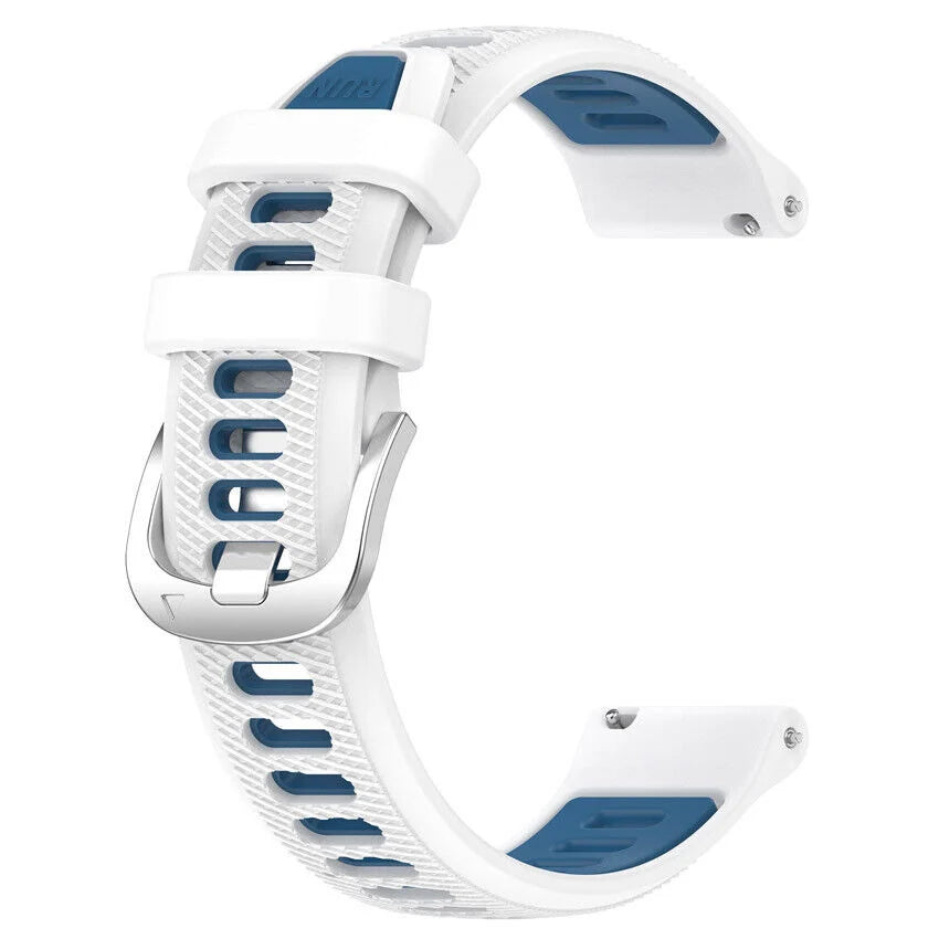 Garmin Vivoactive 6 Sport Buckle Strap (White/Blue)