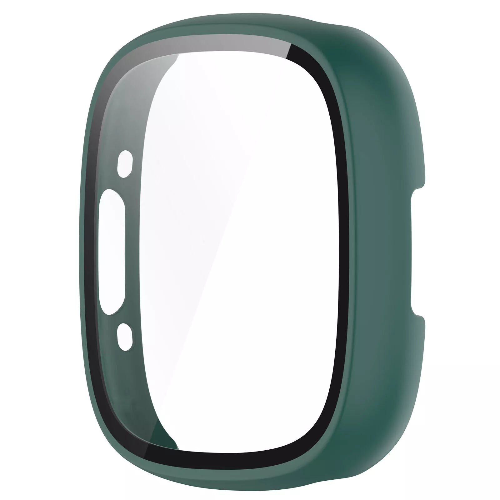 Coque rigide avec verre Fitbit Versa 4 / Sense 2 (vert)