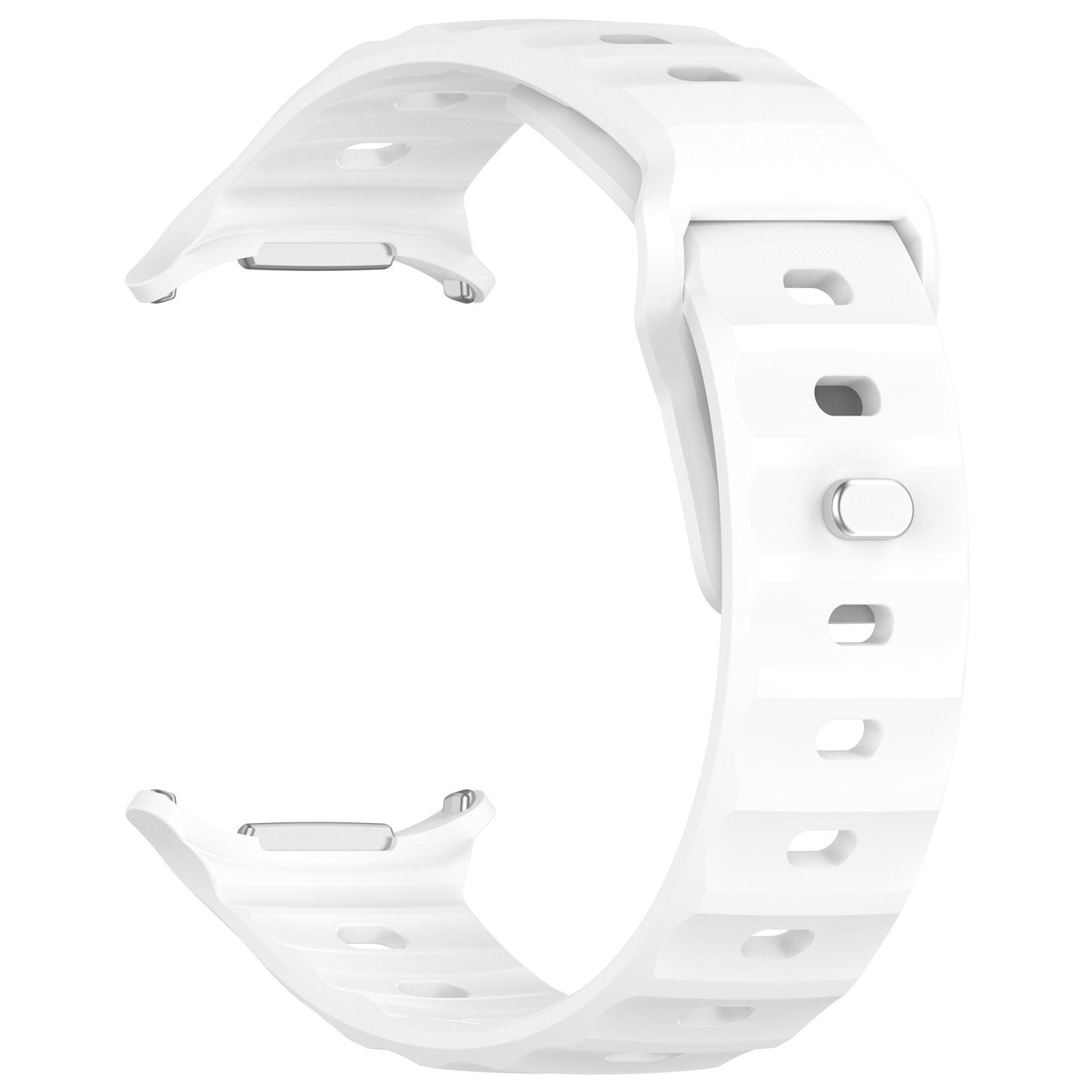 Outdoor Silicone Strap, white, without a watch, 3/4 front view