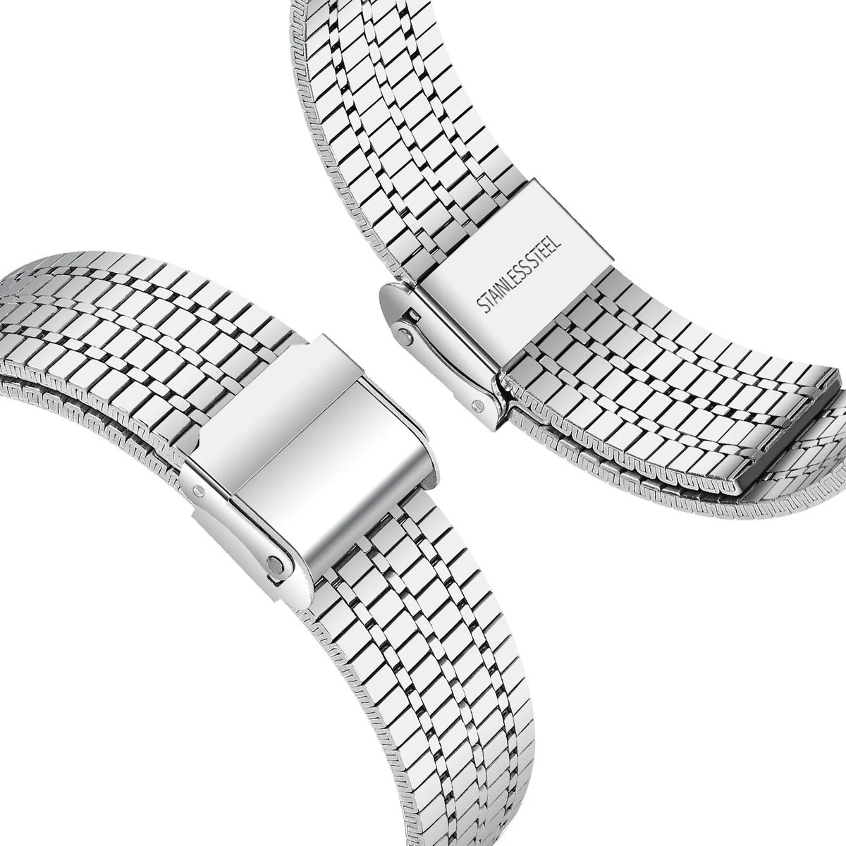 Fine Steel Strap, silver, without a watch, 3/4 rear view